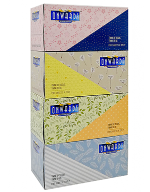 Onwards - Orchid Box Tissue<br/> 4 Boxes x 200Sheets